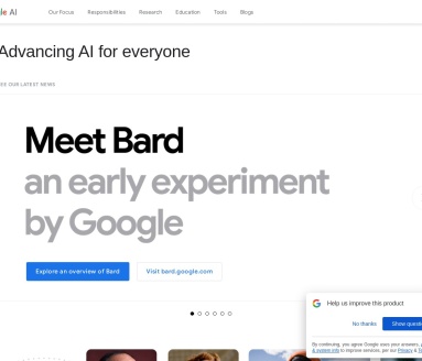 Google AI - Google人工智慧官方網站