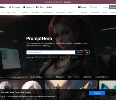 PromptHero - 提供Stable Diffusion、ChatGPT和Midjourney的提示用語工具